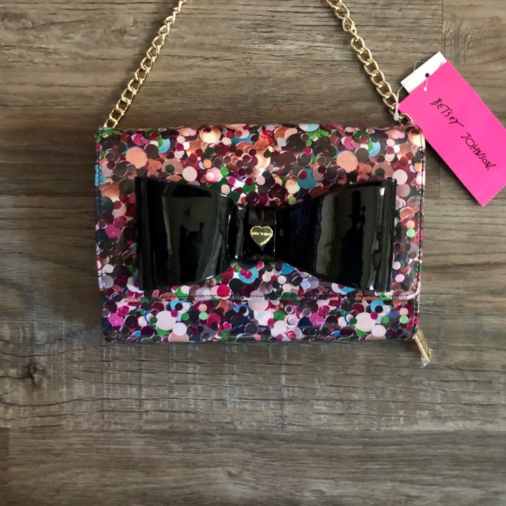 HP ๐ NWT Betsy Johnson Confetti Crossbody - Picture 3 of 12